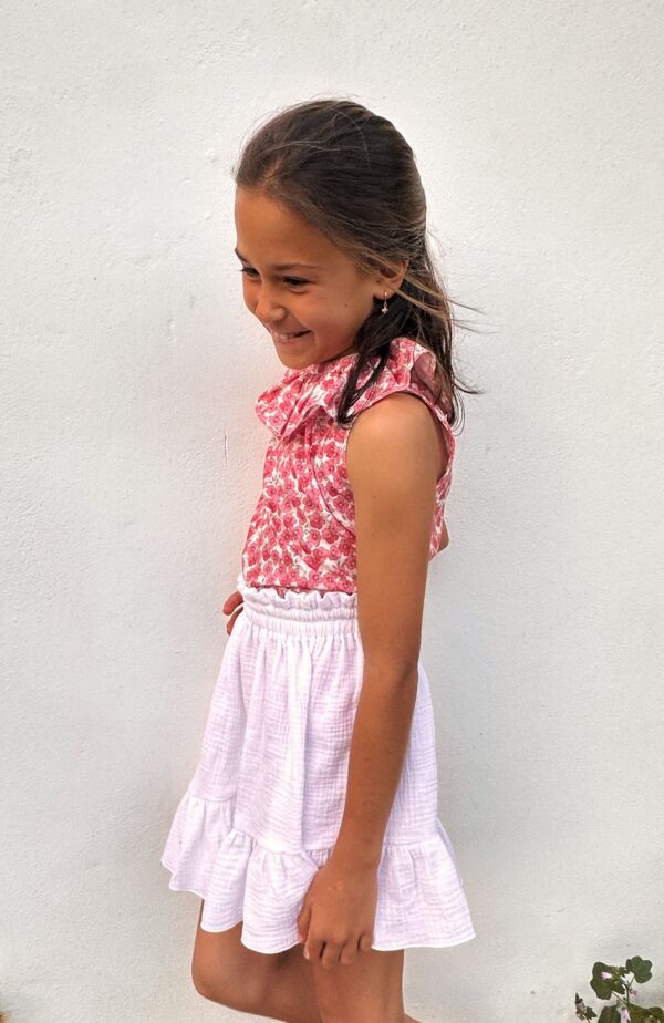 Camisa lis flores rojas - Imagen 3