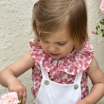 Camisa lis flores rojas